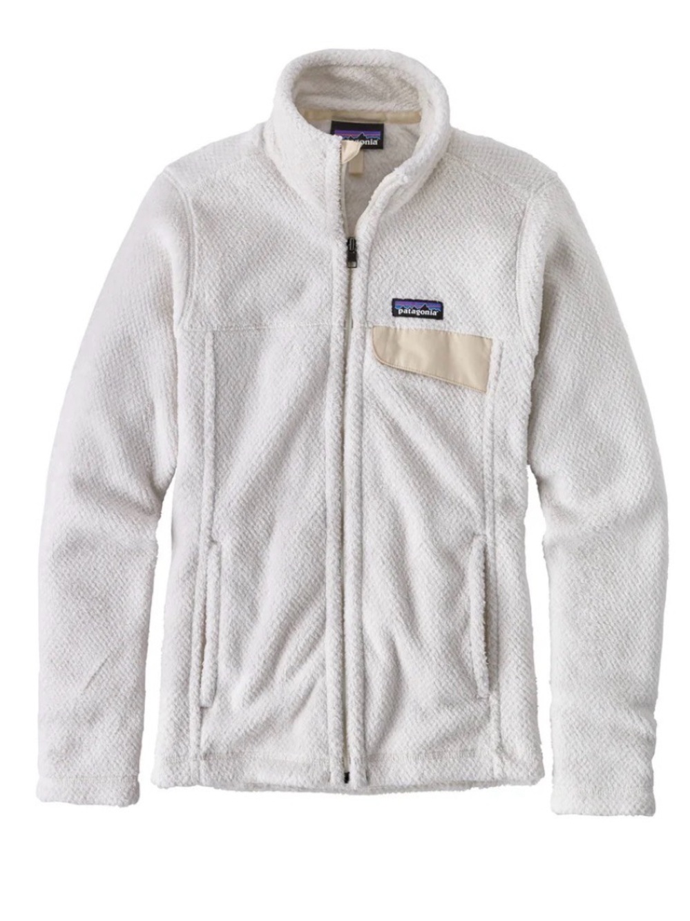 Patagonia W's Full-Zip Re-Tool Jacket Raw Linen White X-Dye Fleece Jacket Size L